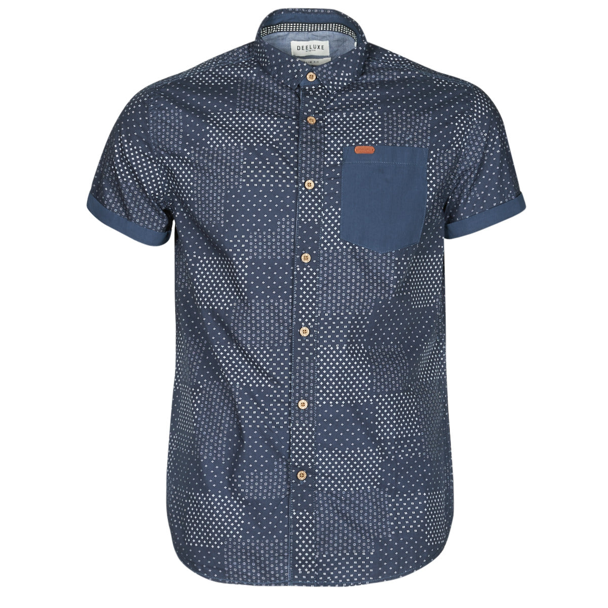 Camicia a maniche corte Uomo Deeluxe ETHNIC Blu