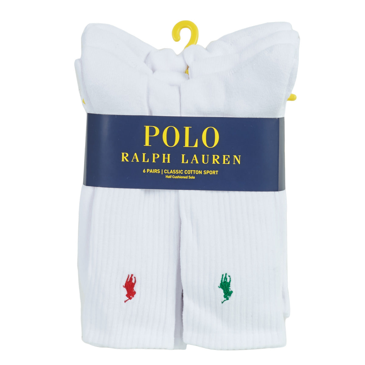 Calze sportive Uomo Polo Ralph Lauren ASX110 6 PACK COTTON Bianco