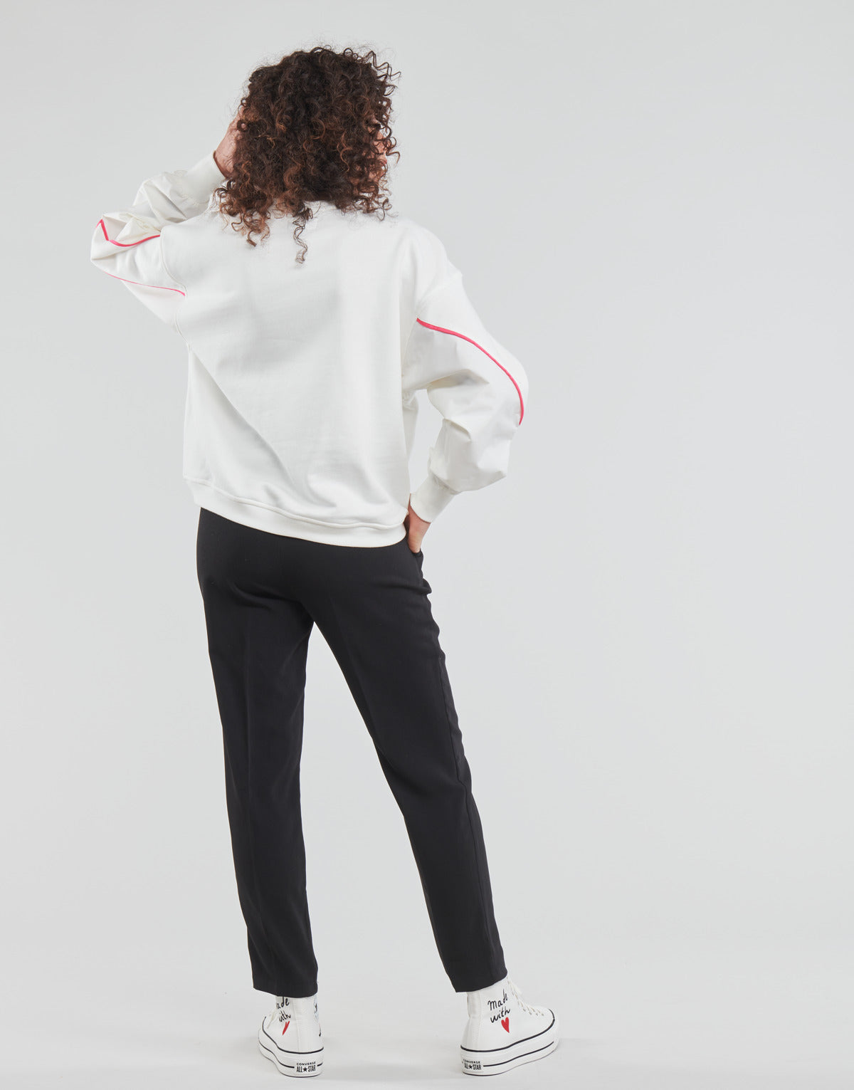 Felpa Donna Converse BLOCKED ALTERRAIN CREW Bianco