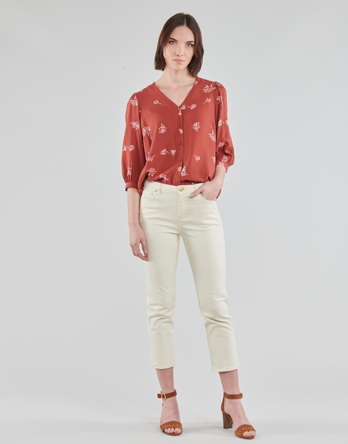 Jeans Slim Donna Pepe jeans DION 7/8 Beige