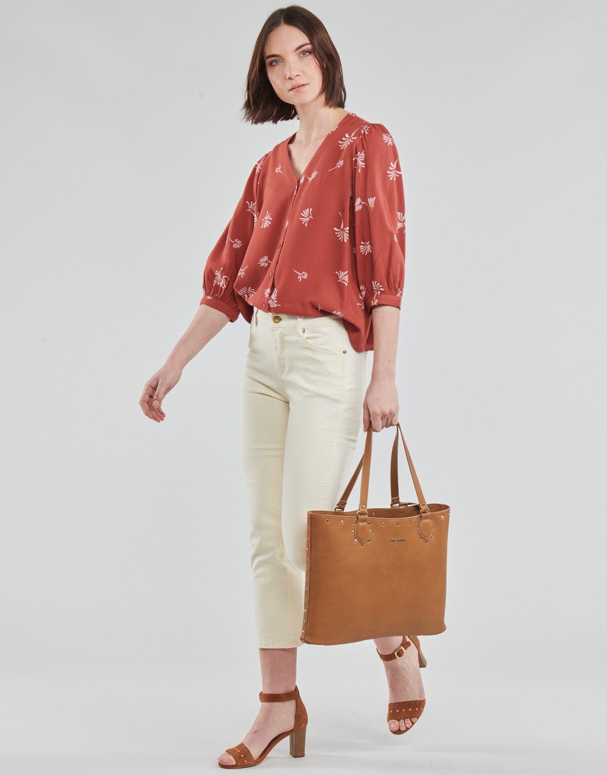 Jeans Slim Donna Pepe jeans DION 7/8 Beige