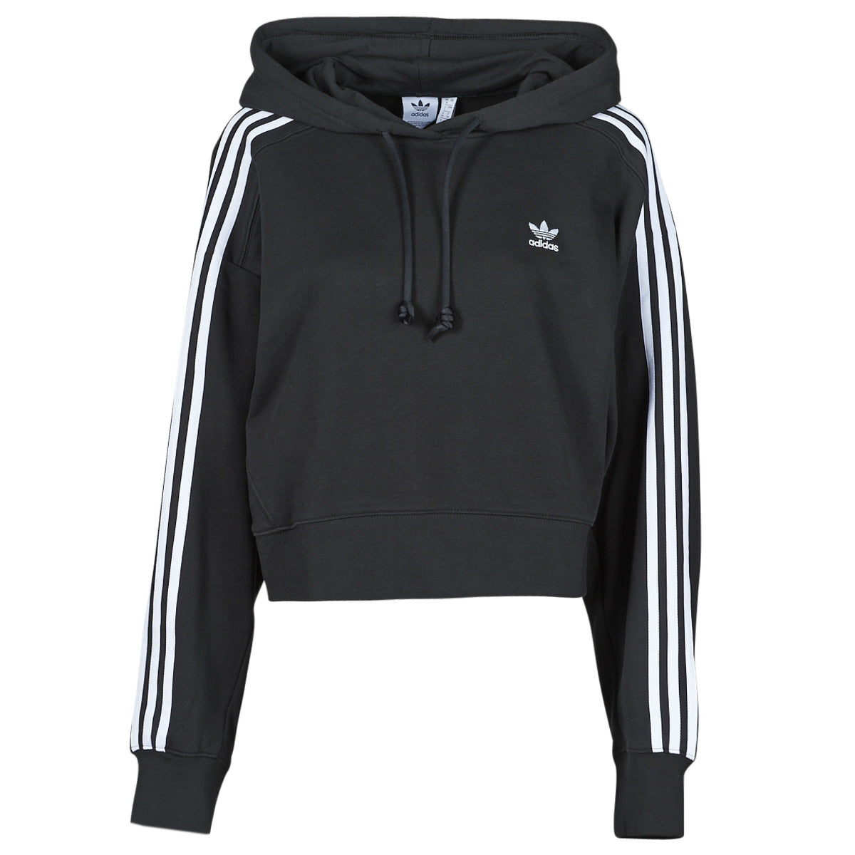 Felpa Donna adidas SHORT HOODIE Nero