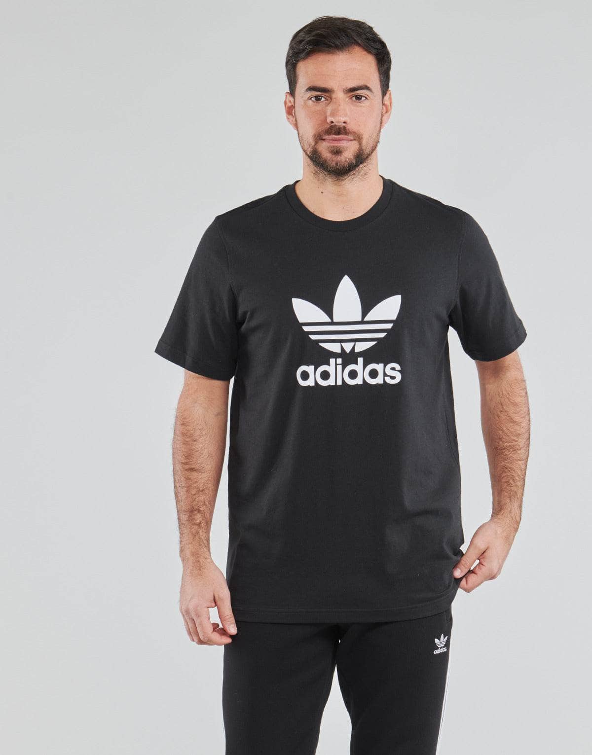 T-shirt Uomo adidas TREFOIL T-SHIRT Nero