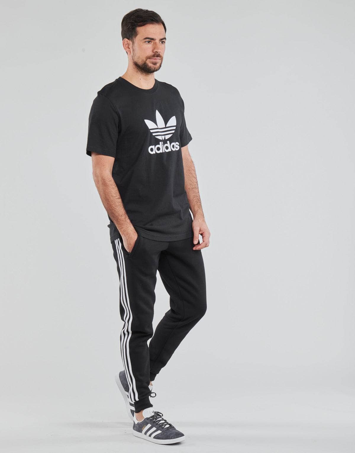 T-shirt Uomo adidas TREFOIL T-SHIRT Nero