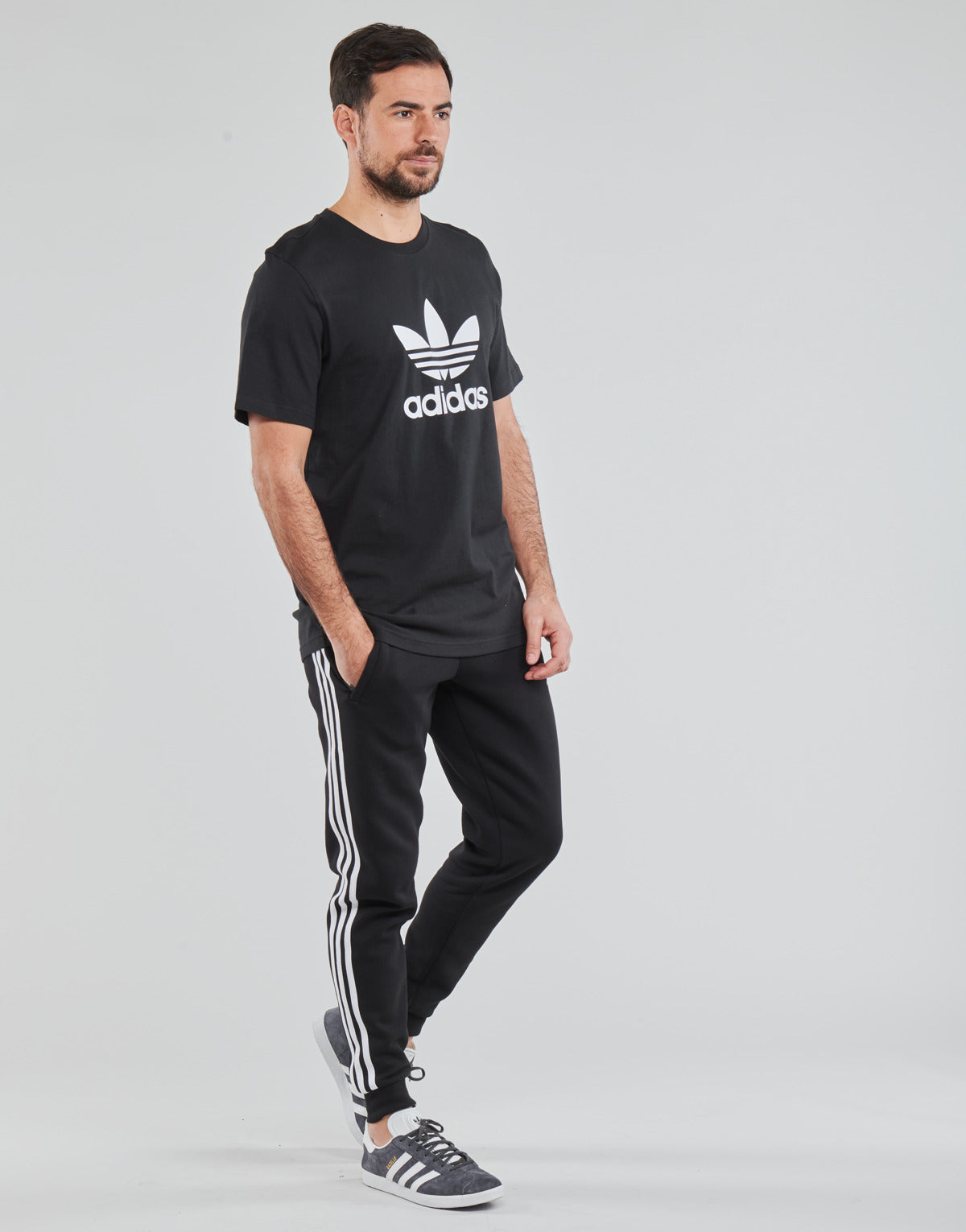 T-shirt Uomo adidas TREFOIL T-SHIRT Nero