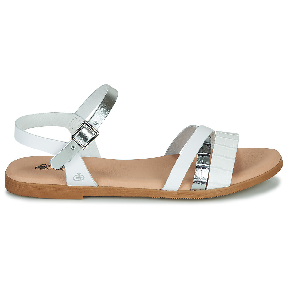 Sandali bambini ragazza Citrouille et Compagnie OBINOU Bianco