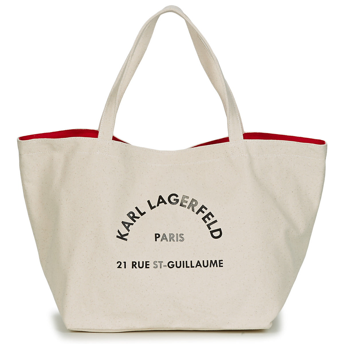 Borsa Shopping Uomo Karl Lagerfeld  RUE ST GUILLAUE CANVAS TOTE  Beige