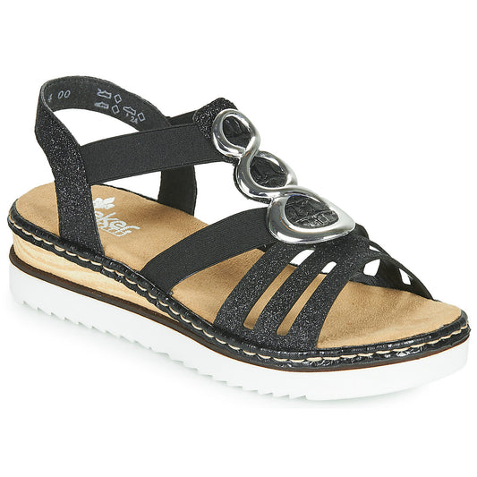 Sandali Donna Rieker FANNI Nero