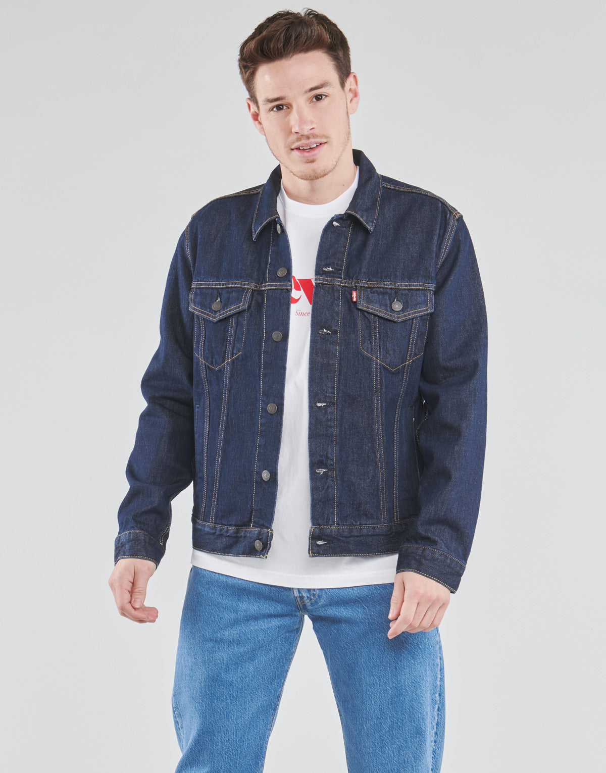 Giacca in jeans Uomo Levis THE TRUCKER JACKET Marine