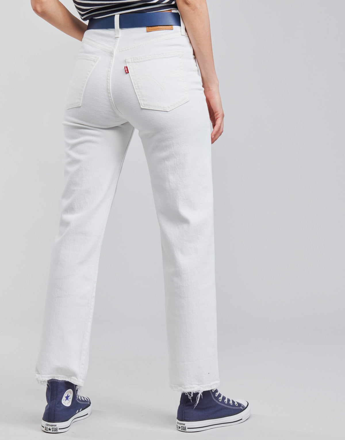 Jeans Donna Levis RIBCAGE STRAIGHT ANKLE Bianco