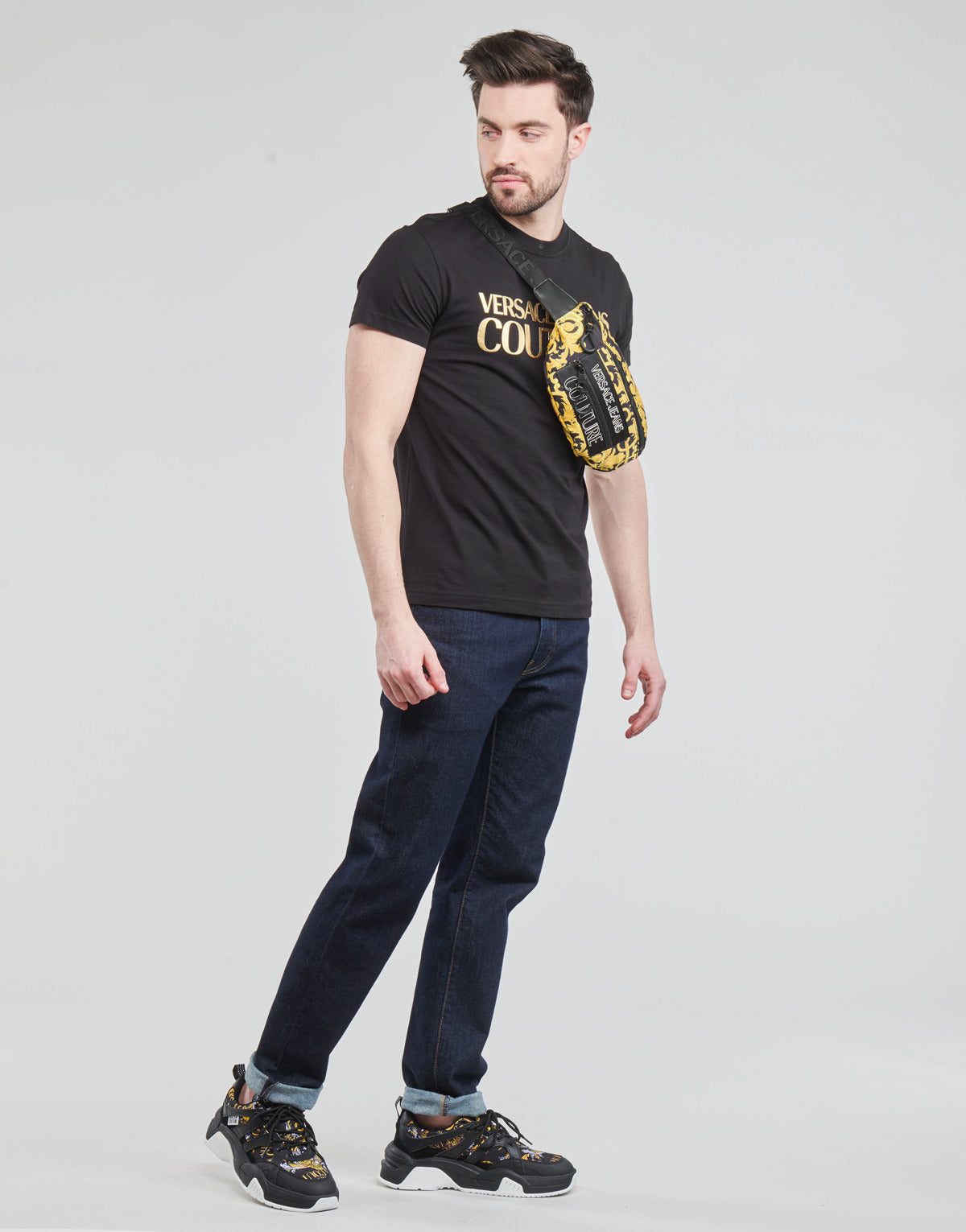 T-shirt Uomo Versace Jeans Couture TIKI Nero