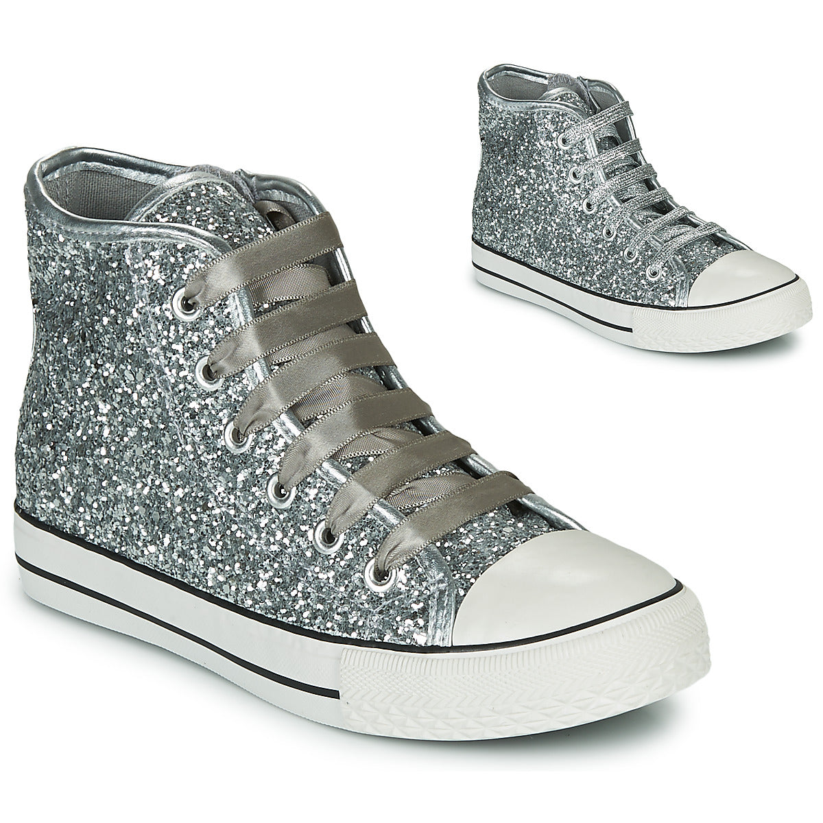 Scarpe bambini ragazza Citrouille et Compagnie OUTIL PAILLETTES Argento