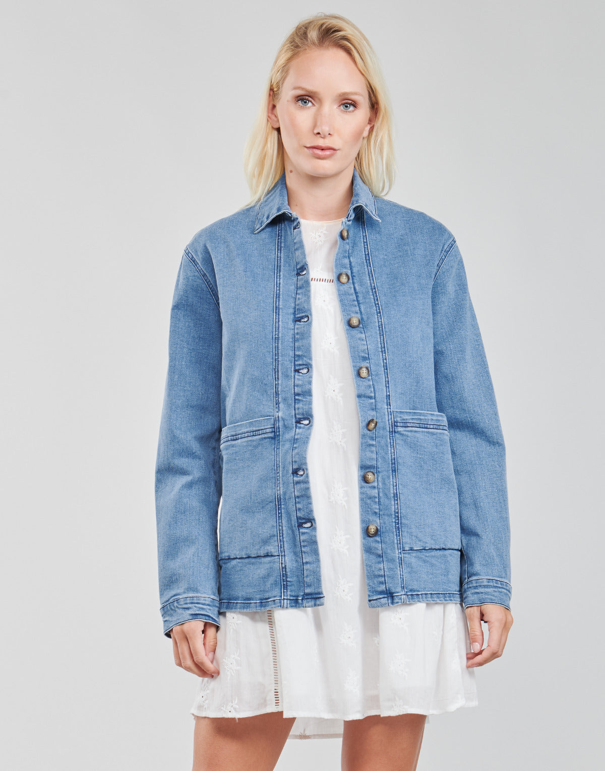 Giacca in jeans Donna Betty London OVEST Blu