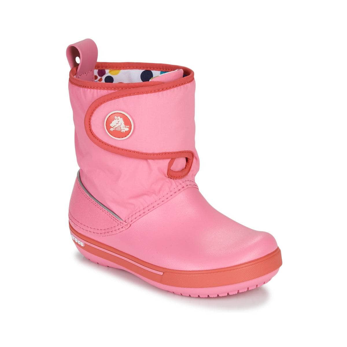 Scarpe da neve bambini ragazza Crocs CROCBAND ll.5 GUST BOOT KIDS PLEM PPY Rosa