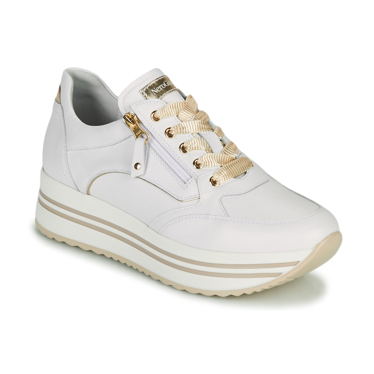 Sneakers basse Donna NeroGiardini DAKOTA Bianco