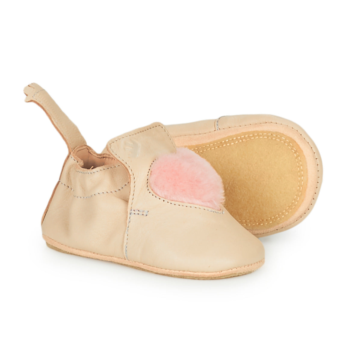 Pantofole bambini ragazza Easy Peasy BLUBLU COEUR Beige