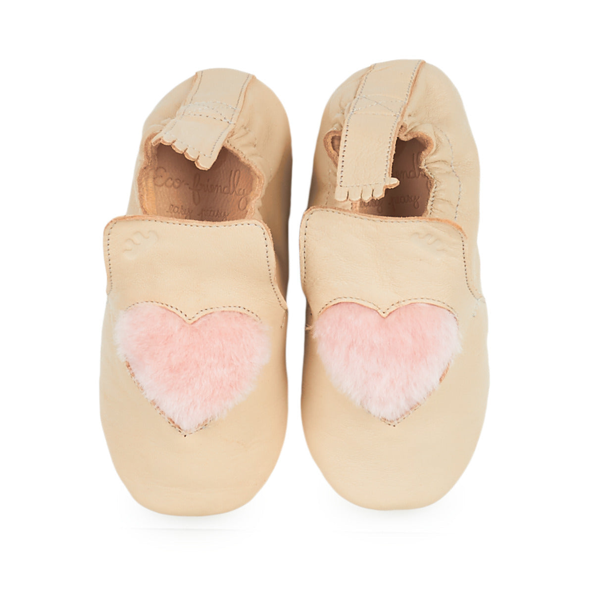 Pantofole bambini ragazza Easy Peasy BLUBLU COEUR Beige