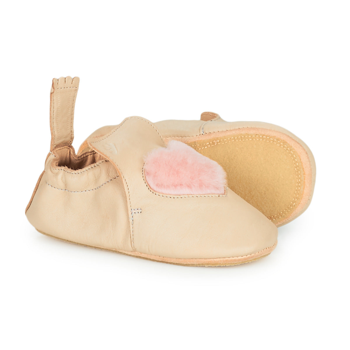 Pantofole bambini ragazza Easy Peasy BLUBLU COEUR Beige