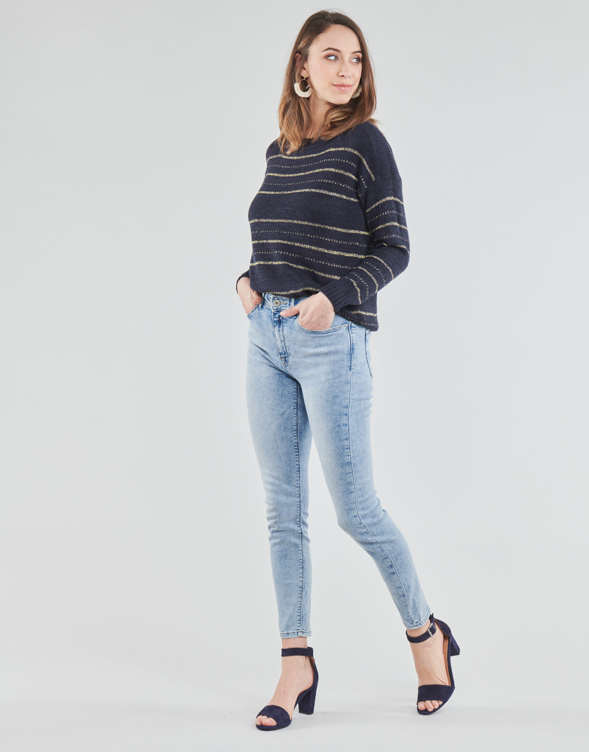 Jeans Slim Donna Only ONLPAOLA Blu