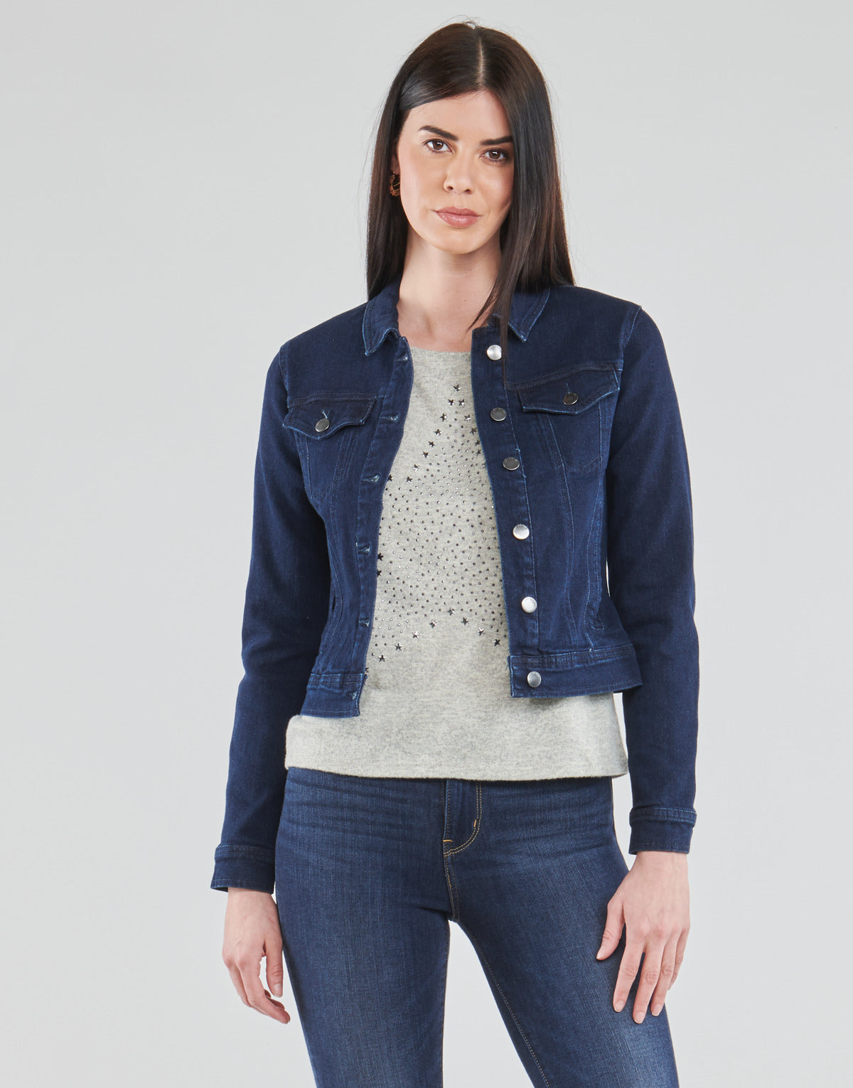 Giacca in jeans Donna JDY  JDYNEWWINNER STR JACKET BOX DNM NOOS  Blu