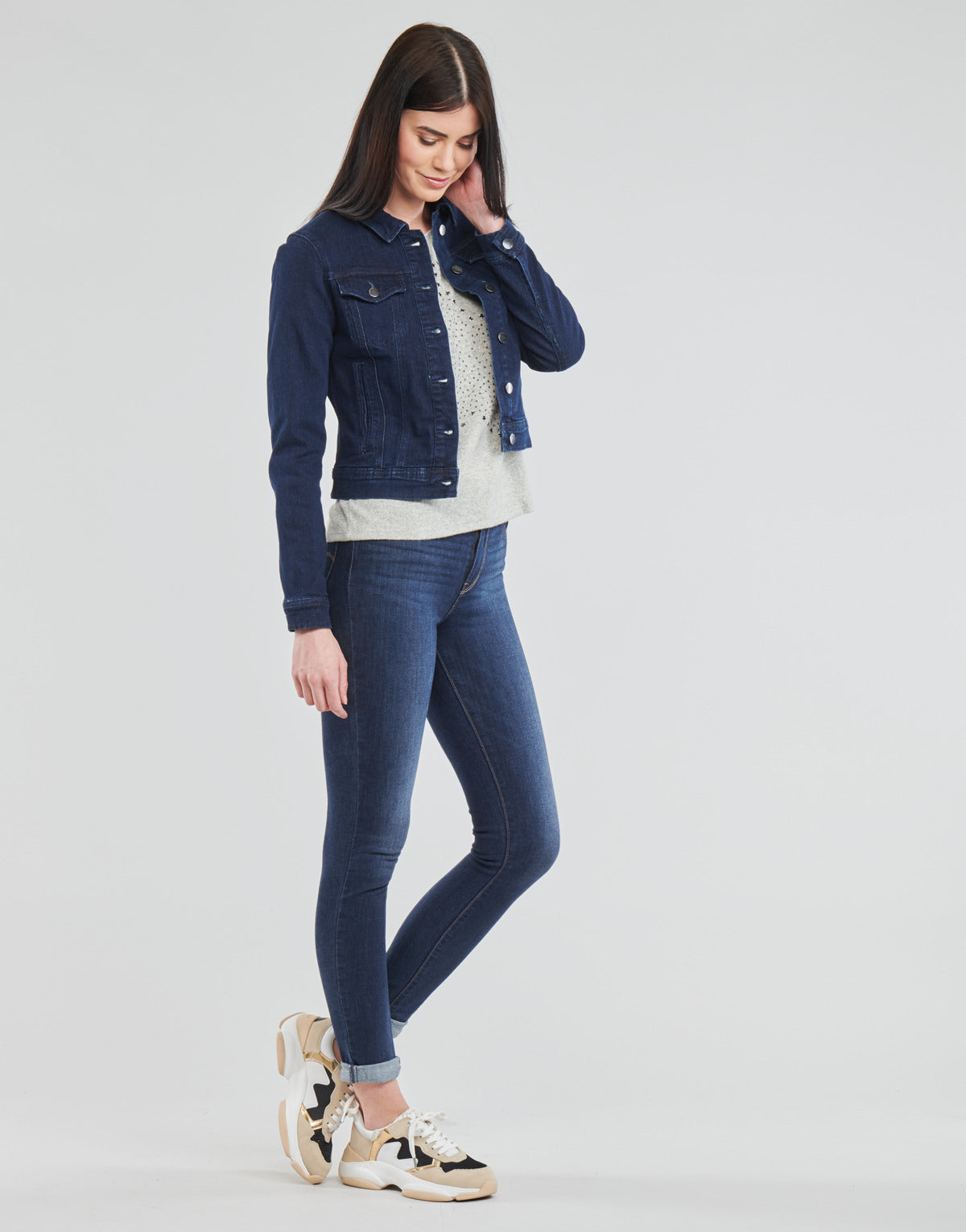 Giacca in jeans Donna JDY  JDYNEWWINNER STR JACKET BOX DNM NOOS  Blu
