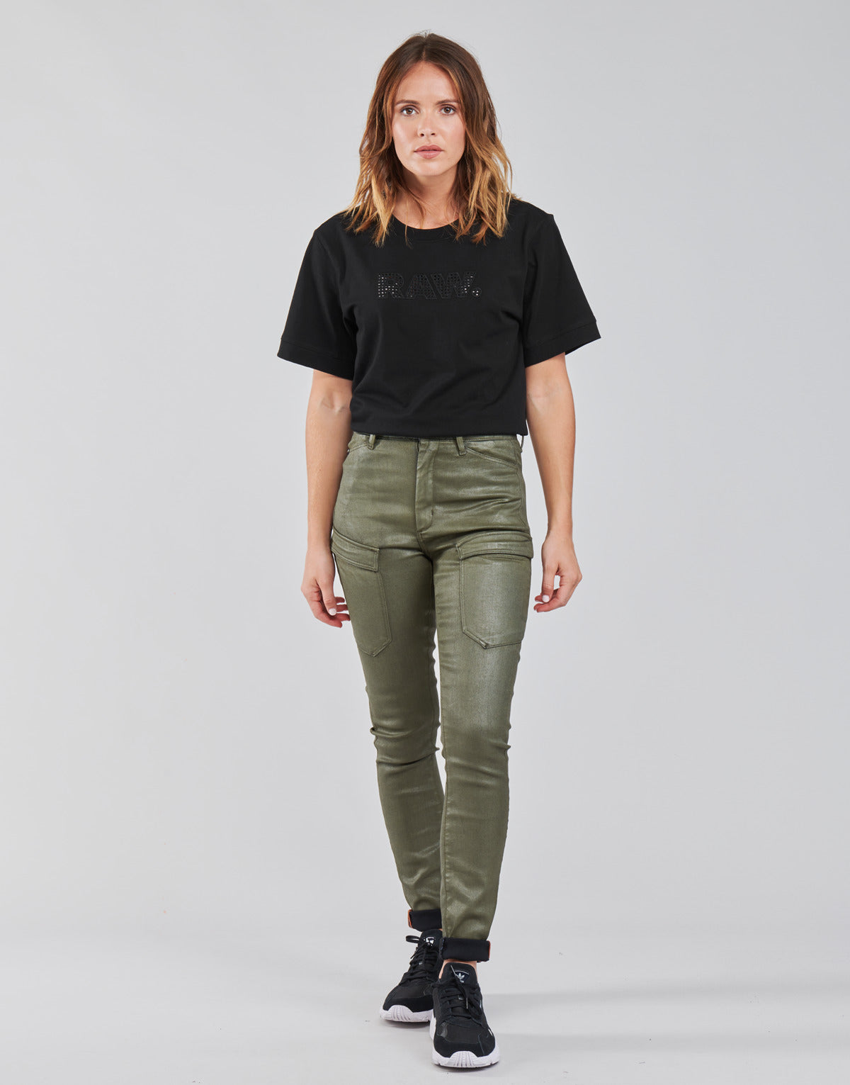 Pantalone Cargo Donna G-Star Raw HIGH G-SHAPE CARGO SKINNY PANT WMN Verde
