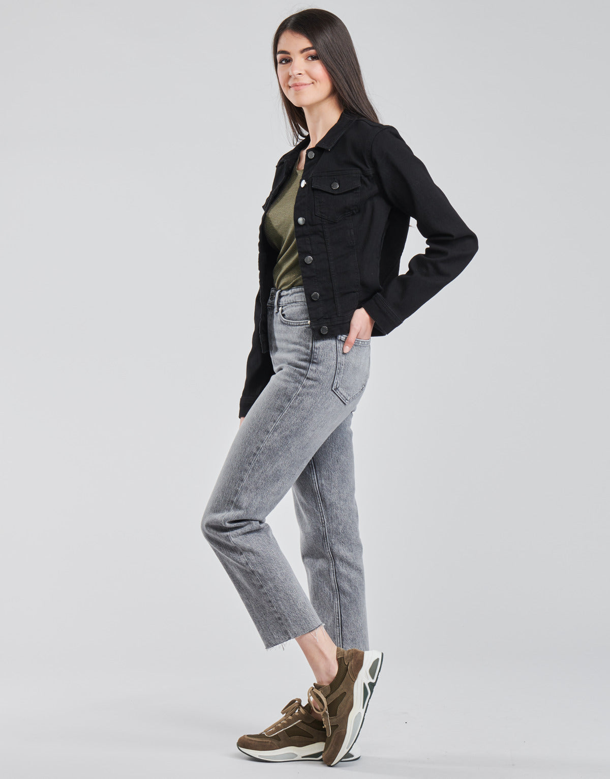 Jeans Slim Donna Only  ONLEMILY  Grigio