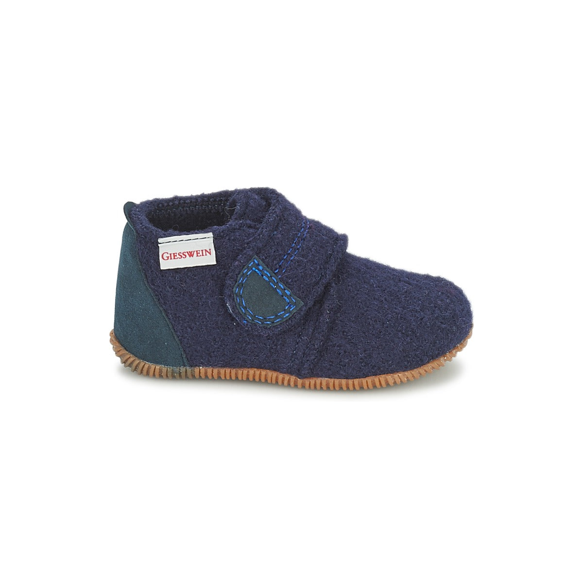 Pantofole bambini ragazza Giesswein OBERSTAUFEN Blu