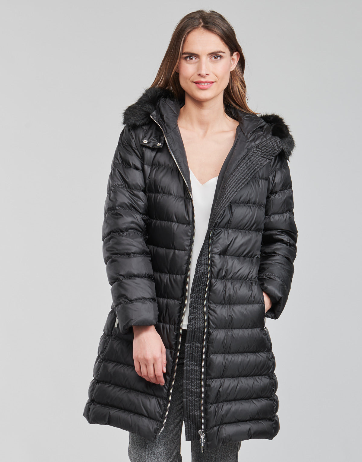 Piumino Donna MICHAEL Michael Kors ECO LONG PERFMNC PUFFER Nero