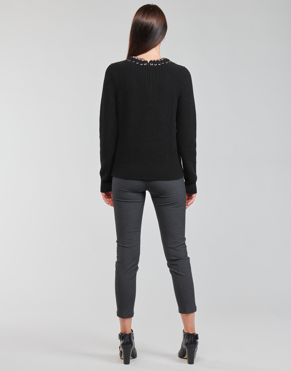 Maglione Donna MICHAEL Michael Kors CHAIN NK SWEATER Nero