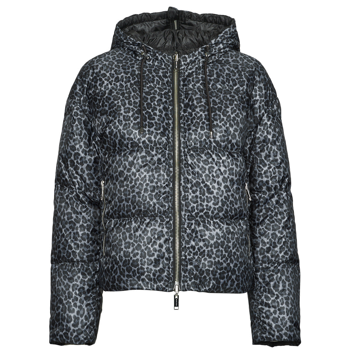Piumino Donna MICHAEL Michael Kors ECO CHEETAH RVSBL PUFF Grigio