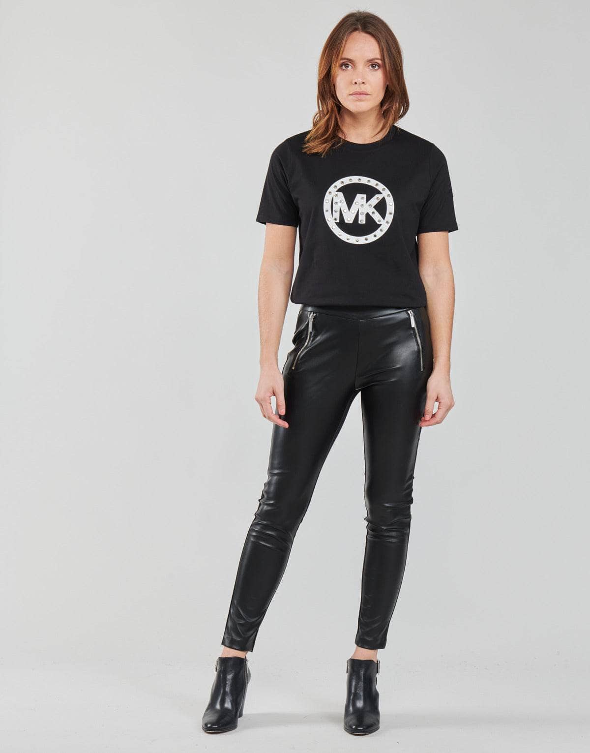Collant Donna MICHAEL Michael Kors ZIP FRONT LEGGING Nero