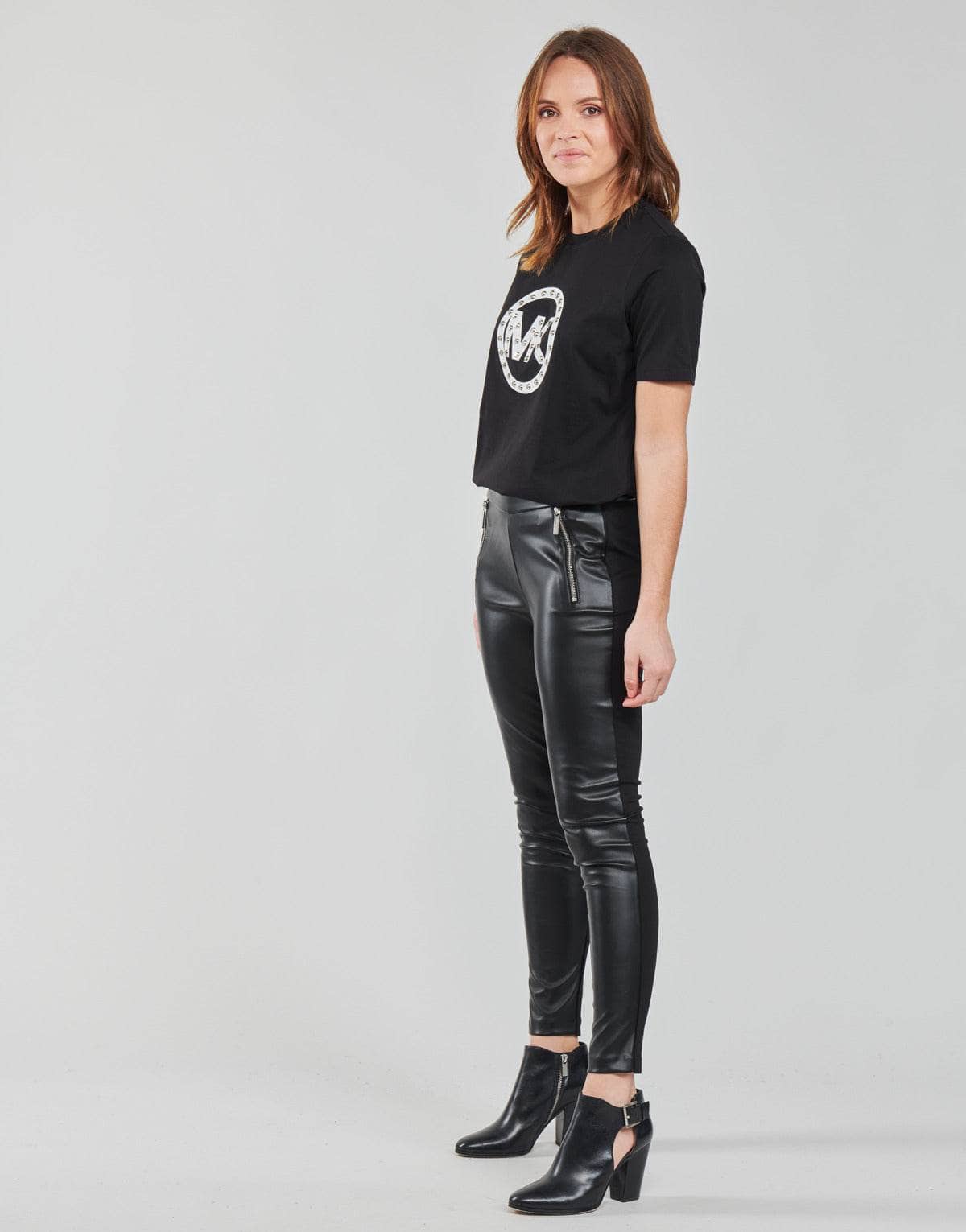 Collant Donna MICHAEL Michael Kors ZIP FRONT LEGGING Nero