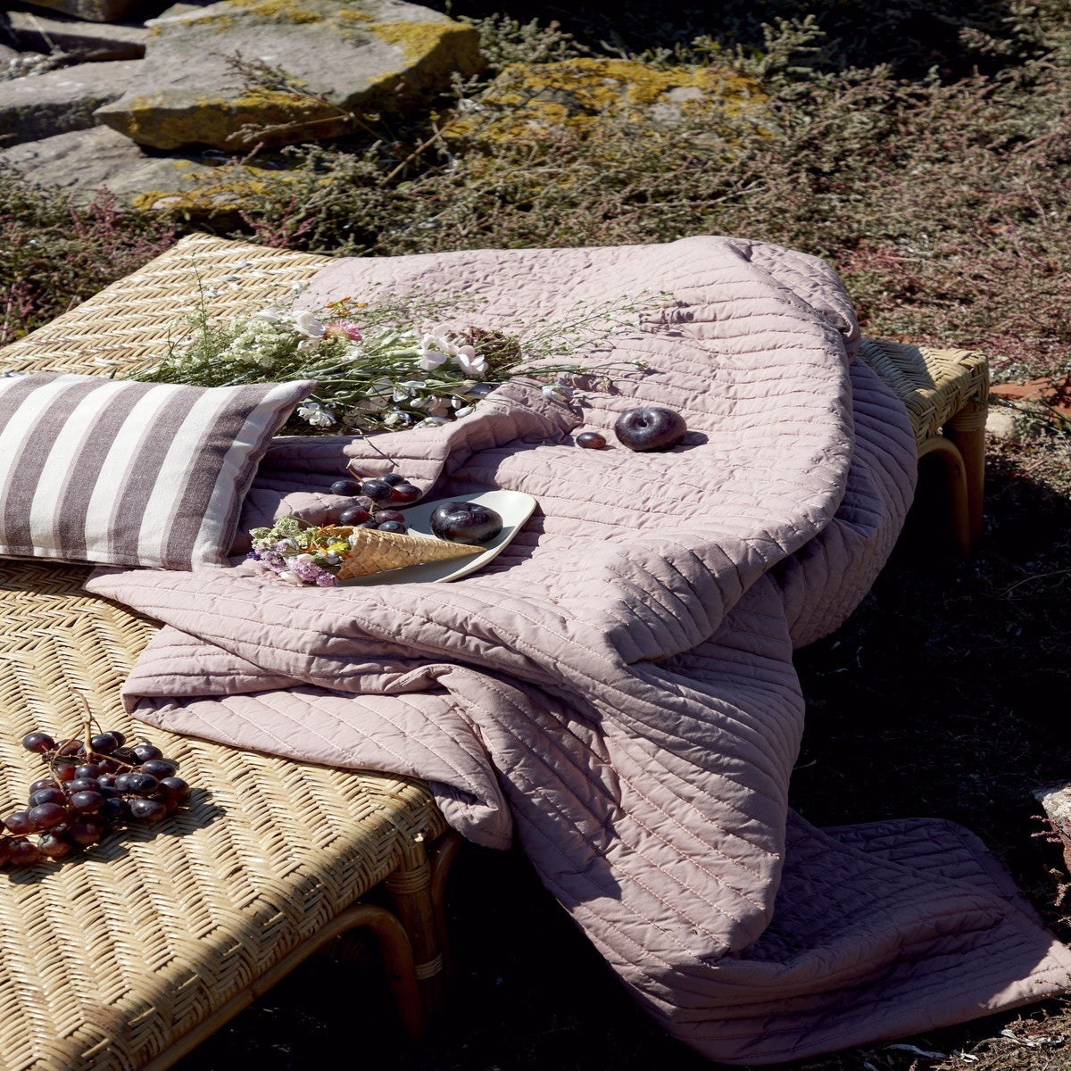 Fodere per cuscini Broste Copenhagen CLEO Bordeaux