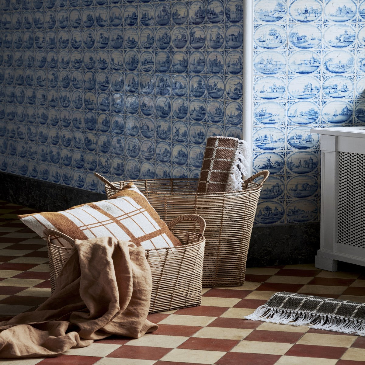 Fodere per cuscini Broste Copenhagen CHEQUER Marrone