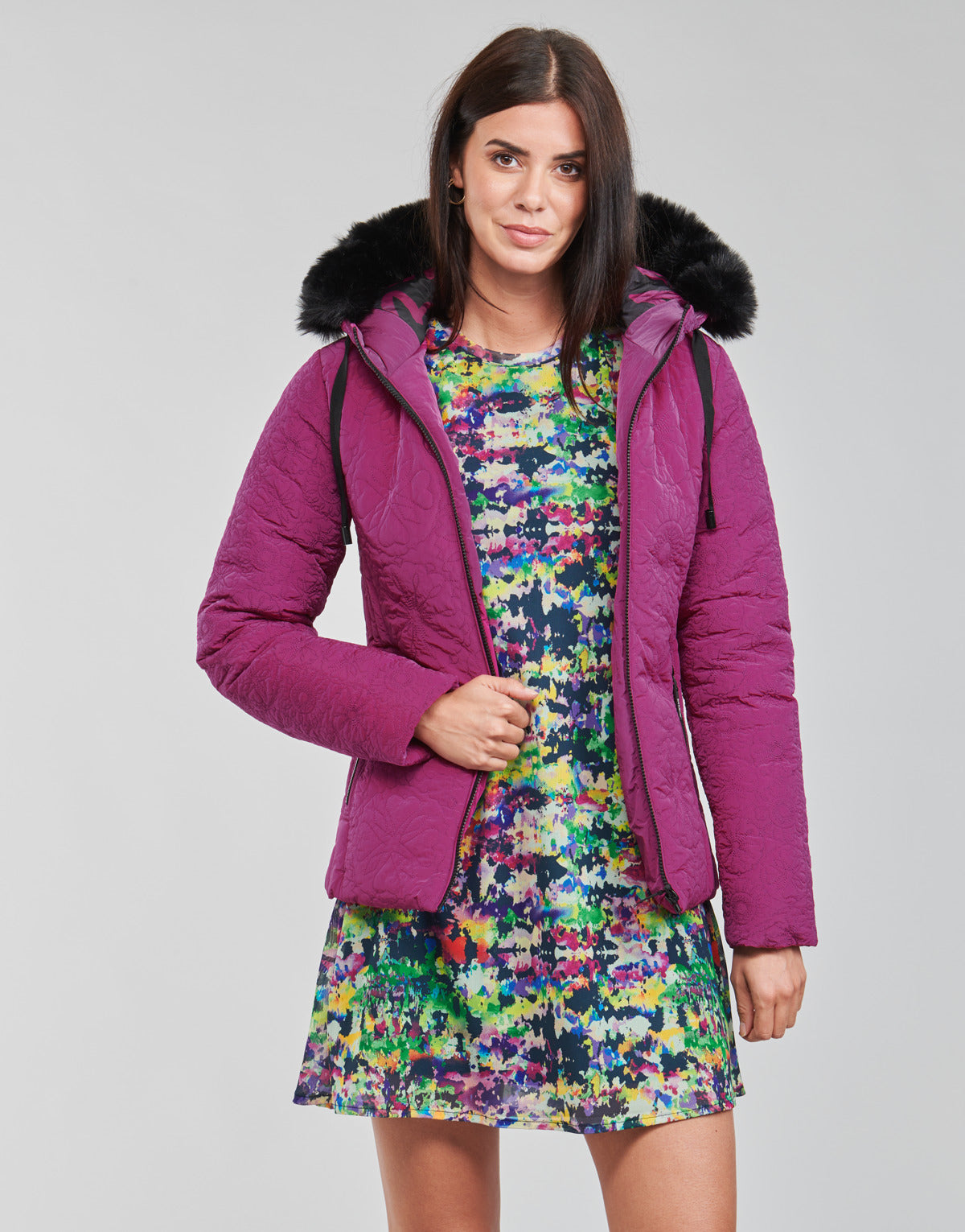 Piumino Donna Desigual SNOW Rosa