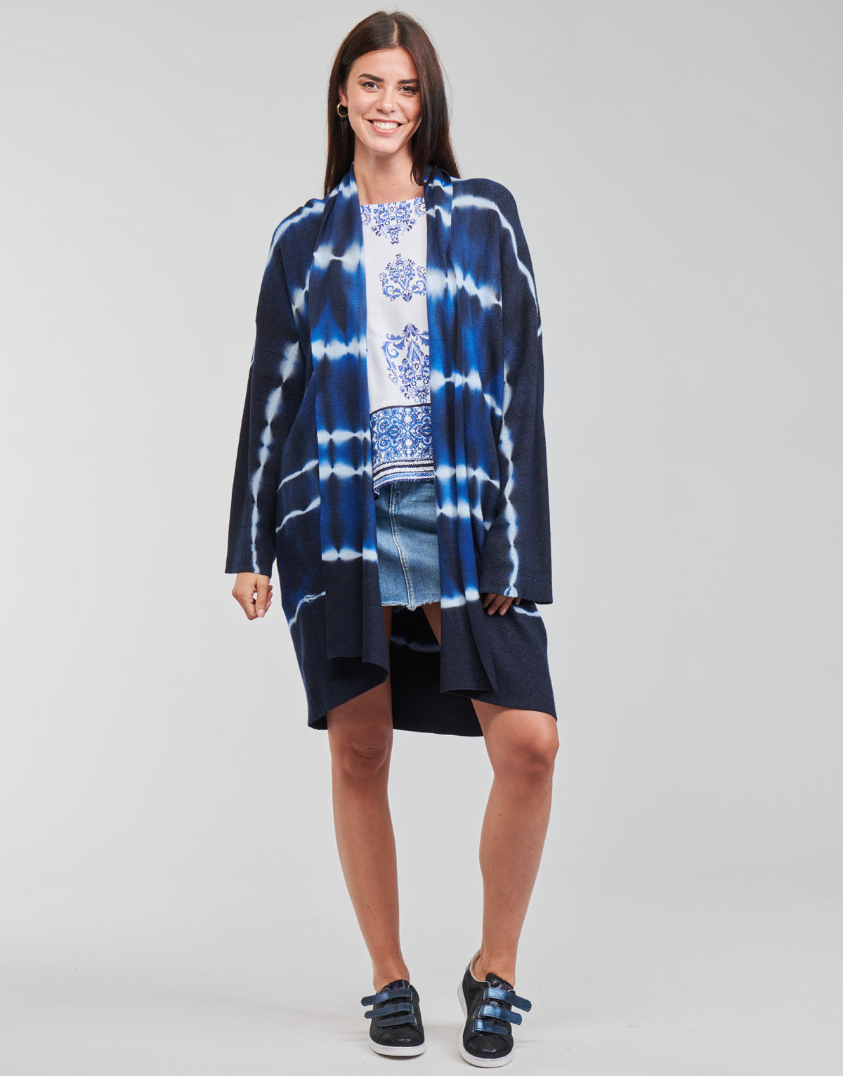 Gilet / Cardigan Donna Desigual BRUMA Blu
