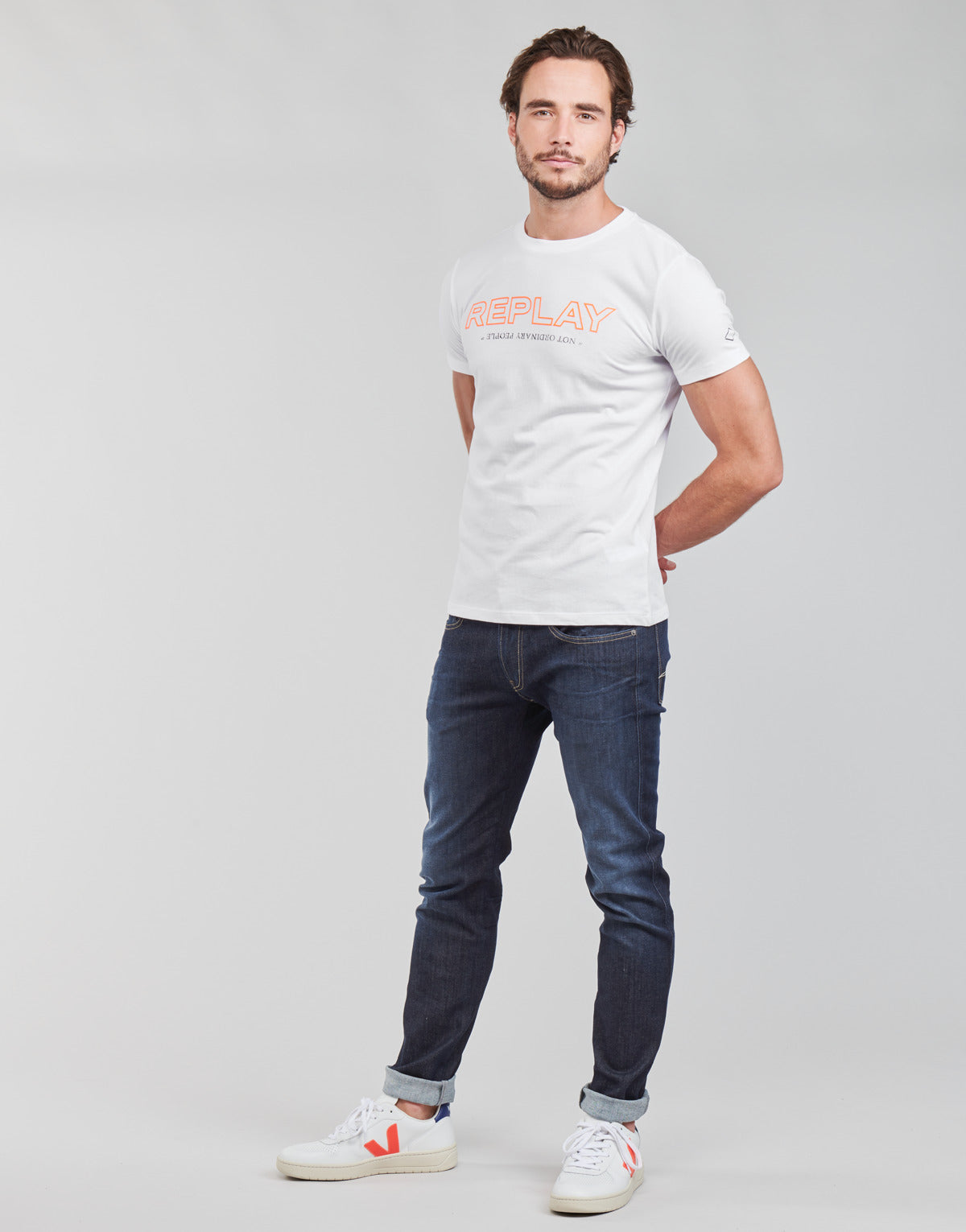 Jeans Slim Uomo Replay ANBASS Blu