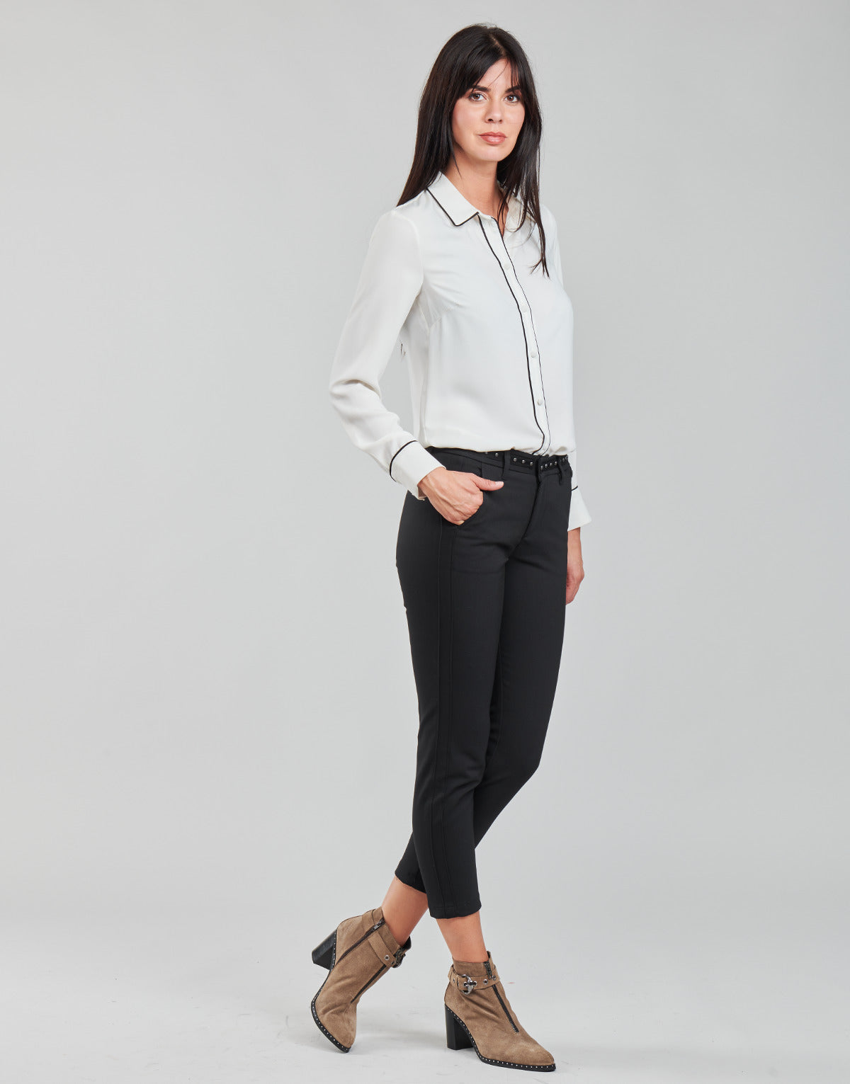 Pantalone Chino Donna Freeman T.Porter  CLAUDIA POLYNEO  Nero