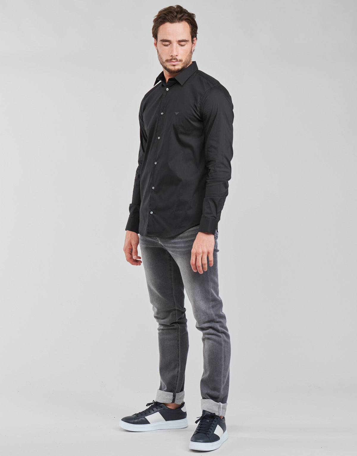 Camicia a maniche lunghe Uomo Emporio Armani 8N1C09 Blu