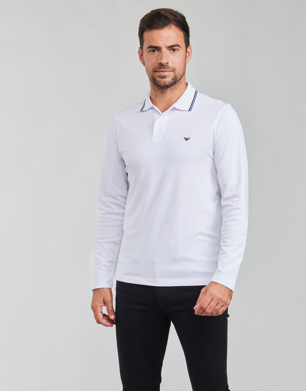 Polo maniche lunghe Uomo Emporio Armani 8N1FB5 Bianco