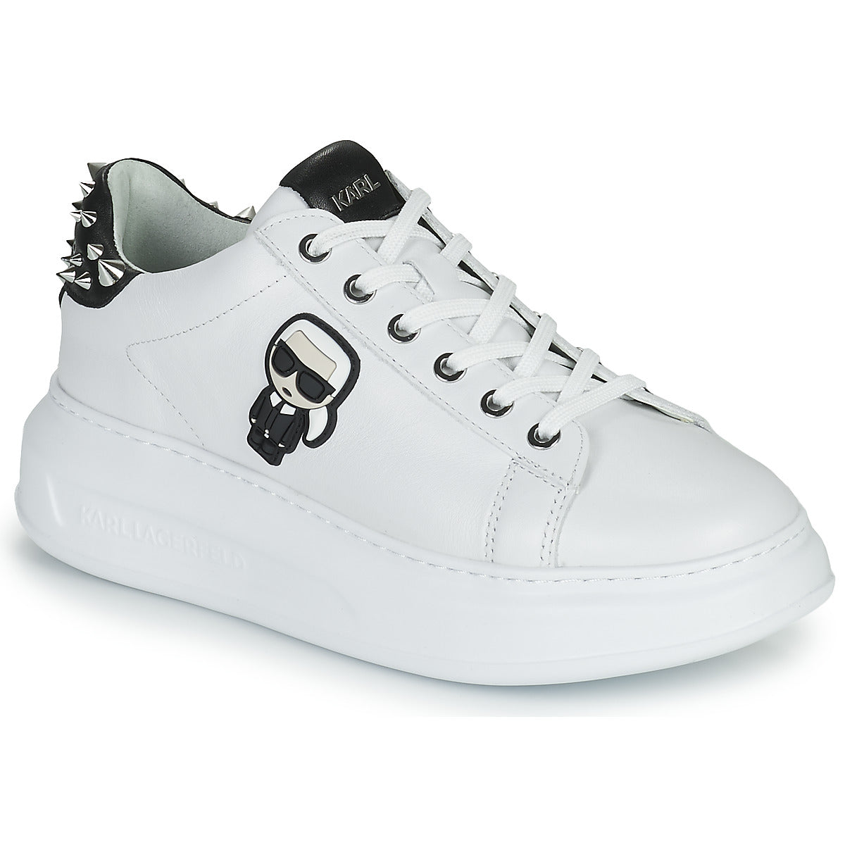 Sneakers basse Donna Karl Lagerfeld  KAPRI KARL IKONIC STUD TAB  Bianco