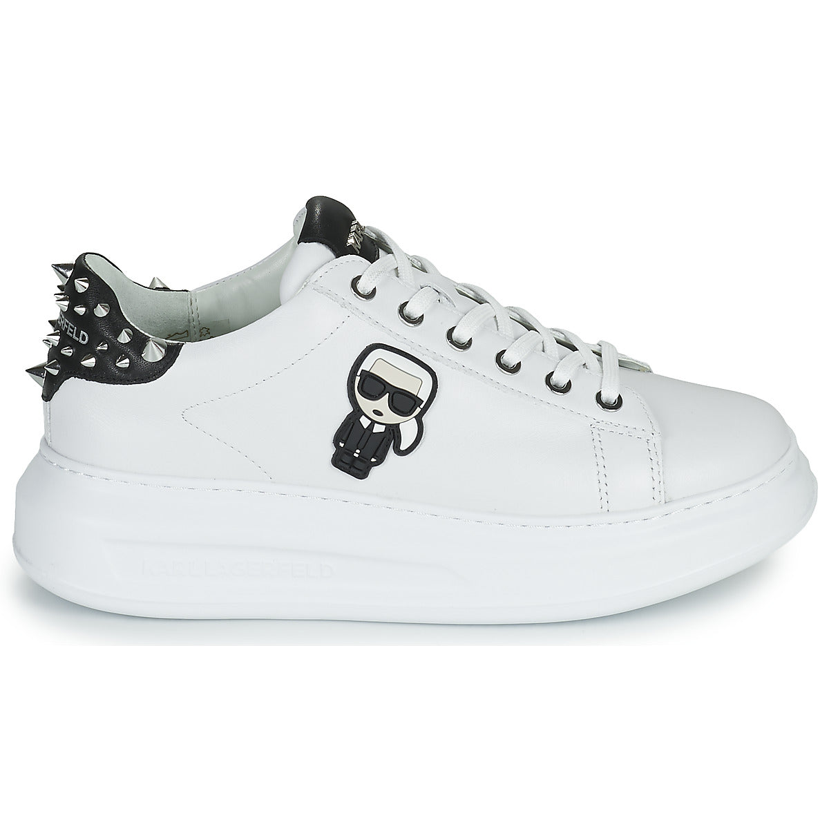 Sneakers basse Donna Karl Lagerfeld  KAPRI KARL IKONIC STUD TAB  Bianco