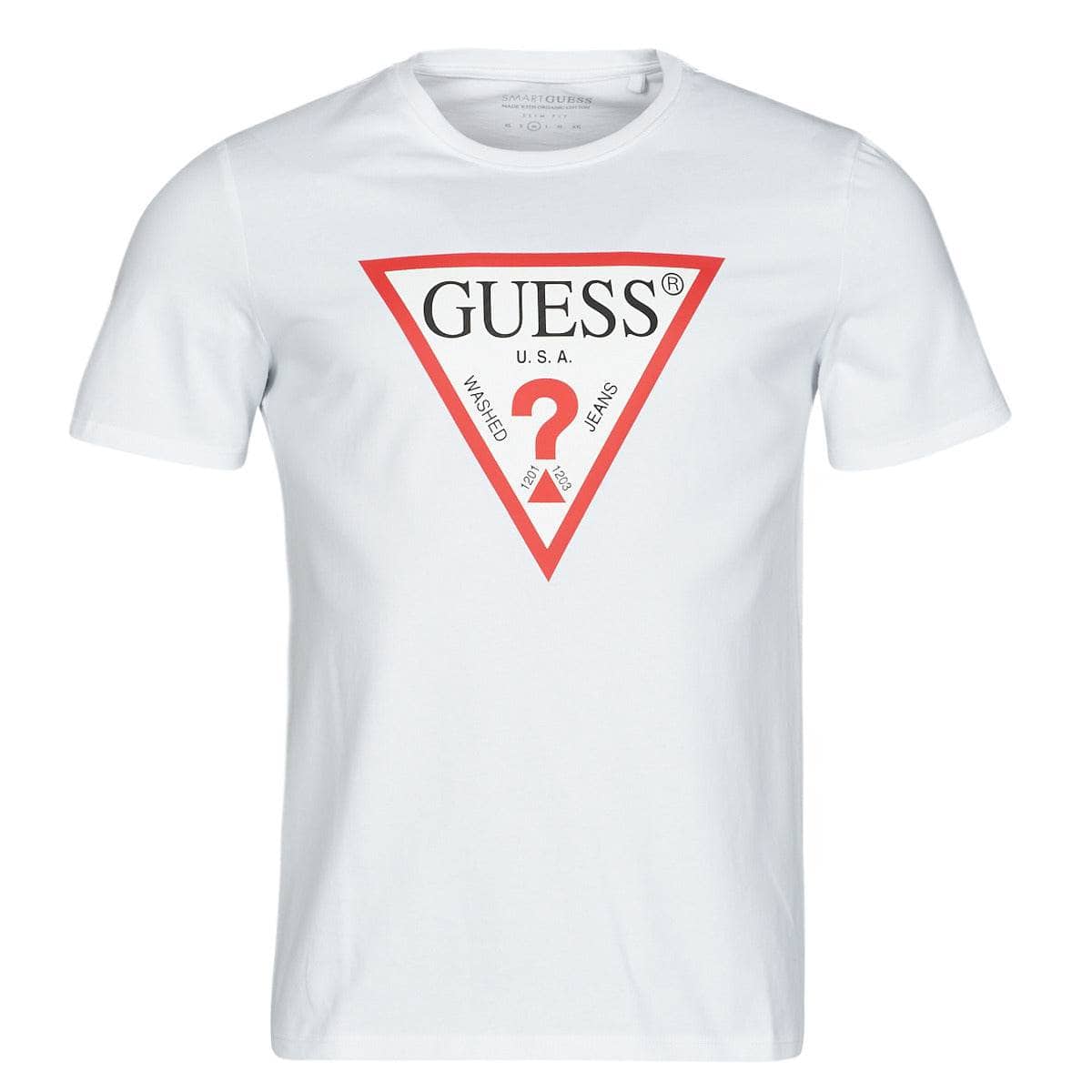 T-shirt Uomo Guess CN SS ORIGINAL LOGO TEE Bianco