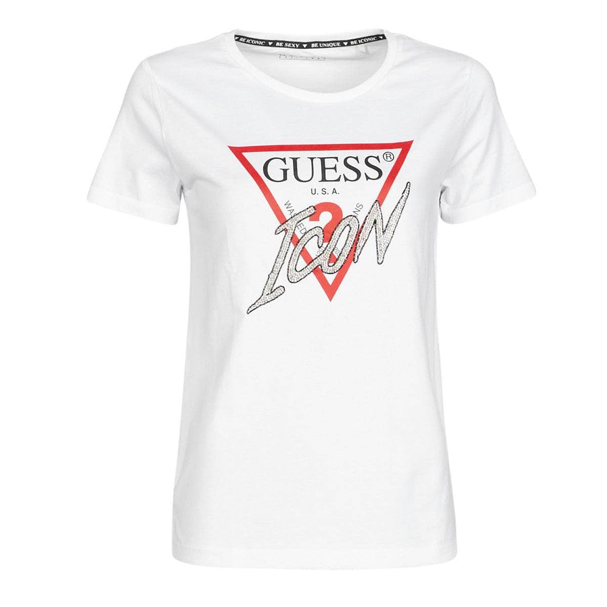 T-shirt Donna Guess SS CN ICON TEE Bianco