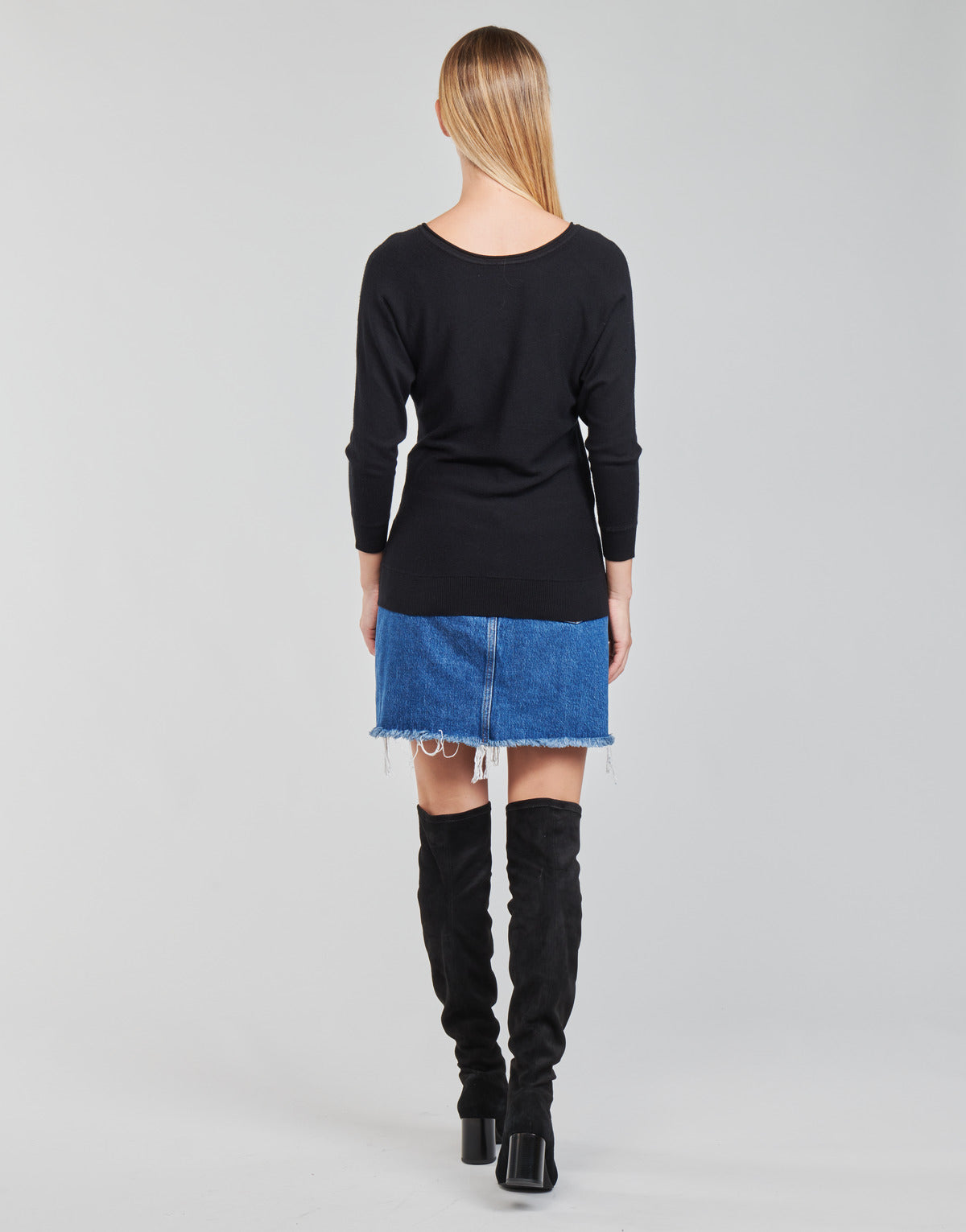 Maglione Donna Guess CLAUDINE BAT SLEEVE SWTR Nero