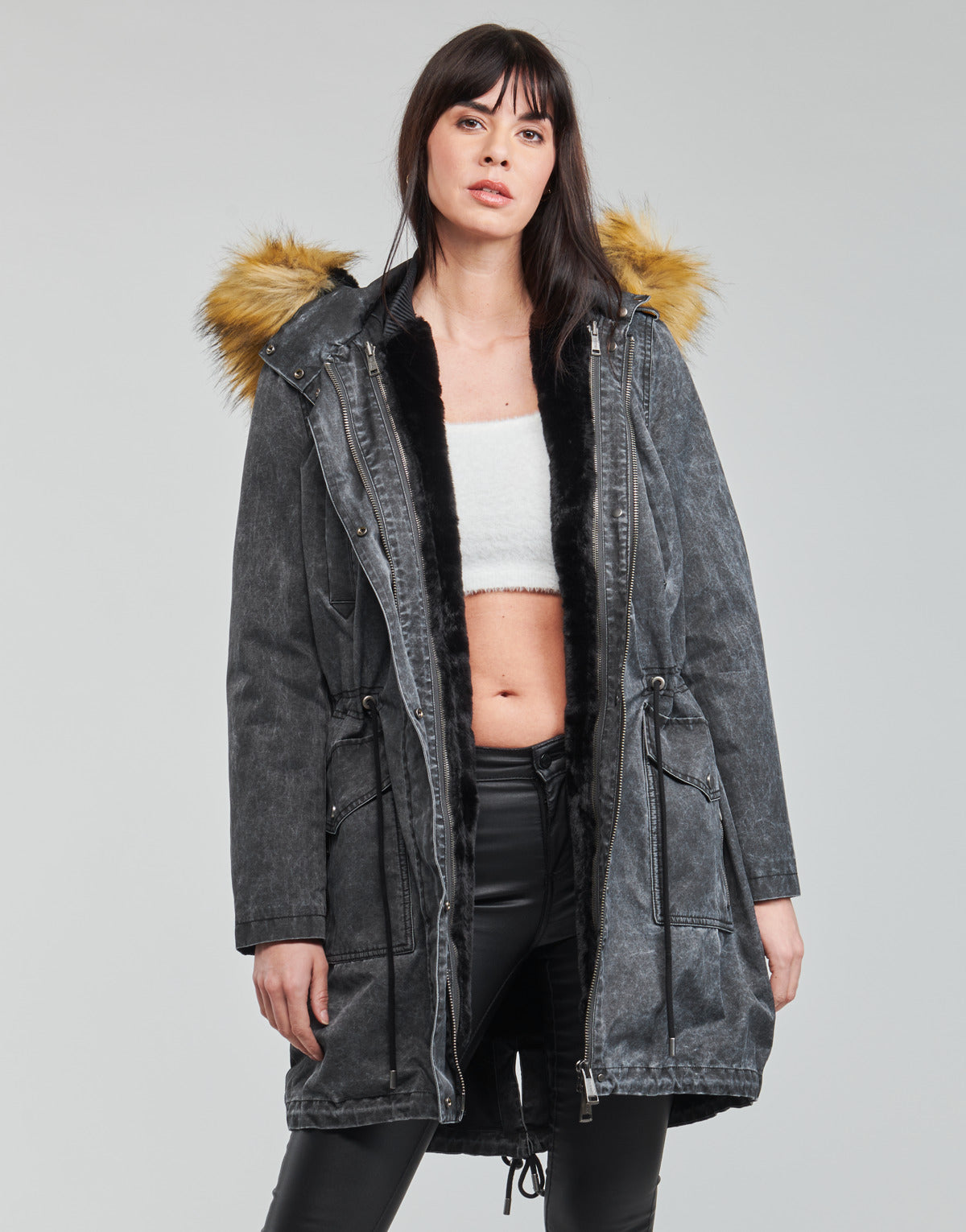 Parka Donna Guess BERENICE PARKA Nero