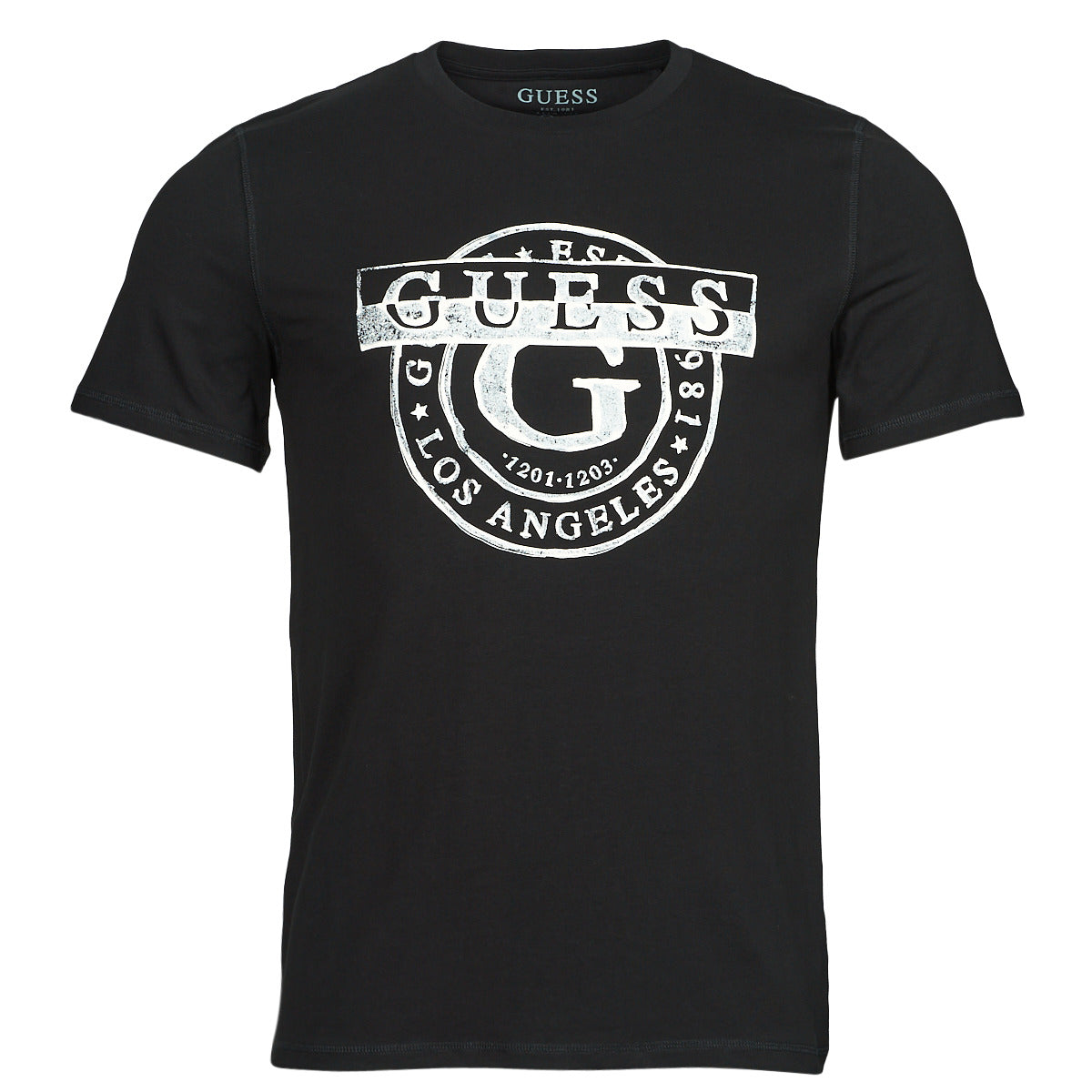 T-shirt Uomo Guess  DOUBLE G CN SS TEE  Nero