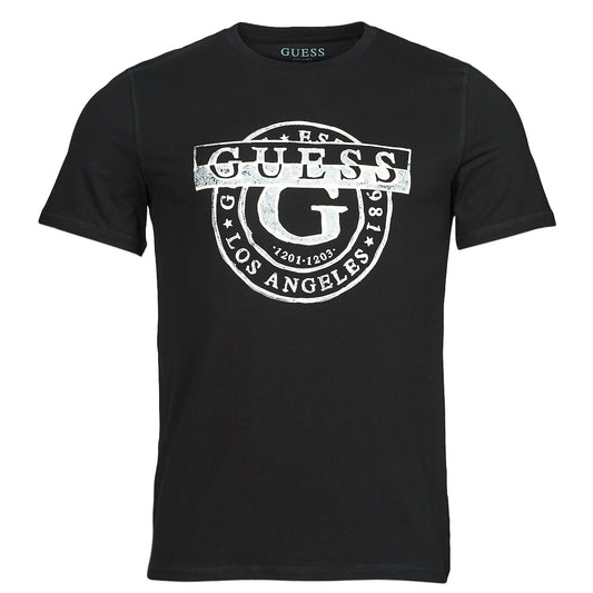 T-shirt Uomo Guess  DOUBLE G CN SS TEE  Nero