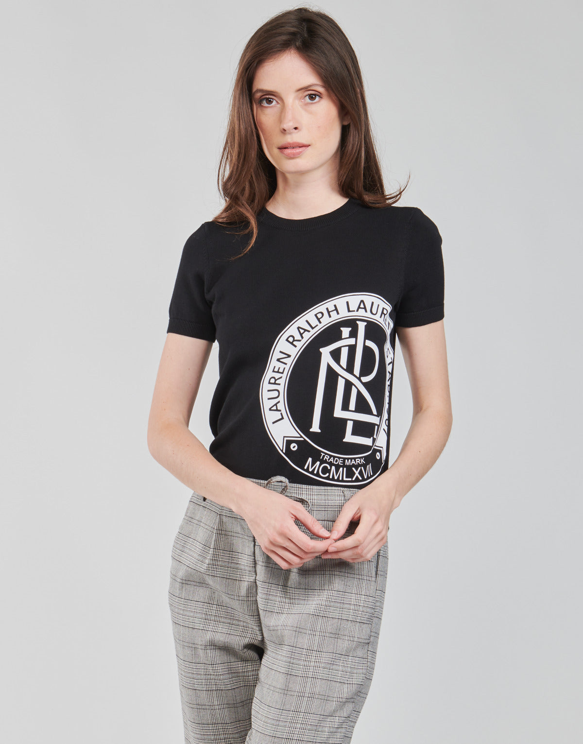 Maglione Donna Lauren Ralph Lauren  KONSUELO-SHORT SLEEVE-SWEATER  Nero